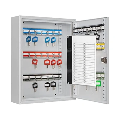 Abbildung von Melsmetall Schlüsselkasten/Schlüsselschrank SD42, 350x270x80mm, 42 Haken