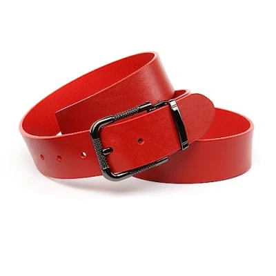 Abbildung von Anthoni Crown Unisex Damengürtel Gürtel, Rot, 105
