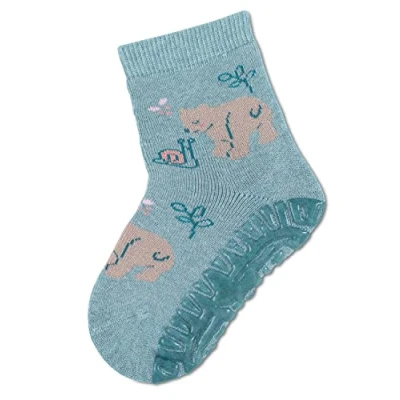 Abbildung von Sterntaler Fliesen Flitzer SOFT BÄR Socken für Kinder, Größe: 17/18, Türkis melange