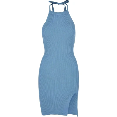 Abbildung von Urban Classics Neckholder Etuikleid, Damen, Größe: XS, Horizonblue