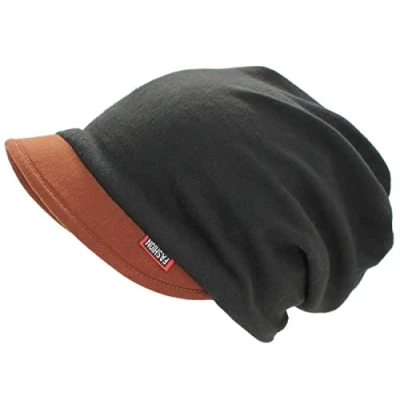 Abbildung von dy_mode Schirmmütze Unisex Beanie Mütze mit weichem Schirm zweifarbige zweifarbig