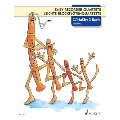 Abbildung von Von Haßler bis Bach: 4 Blockflöten (SATB). Spielpartitur.: Vol. 1. recorders Partition d&#039;exécution. (Leichte Blockflötenquartette)