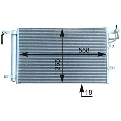 Abbildung von MAHLE ORIGINAL AC 431 000P Klimakondensator mit Trockner 558