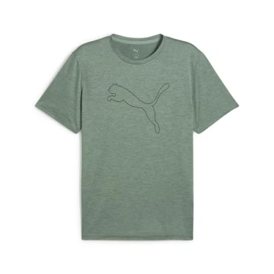 Abbildung von PUMA Unisex M TAD Essential Heather CAT Tee (CF Large cat) T Shirts, Green Moon Heather,
