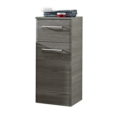 Abbildung von PELIPAL Unterschrank in Sangallo Grau quer mit einer Schublade und Tür (BxHxT: 30x72x33 cm)