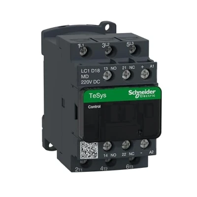 Abbildung von Schneider Electric LC1D18M7 Leistungsschütz LC1D 3p, +1S+1Ö, 7.5 kW, 18 A, 400 V AC3, Spule 220 AC