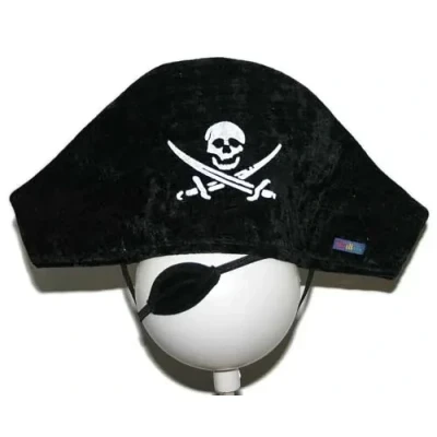 Abbildung von Trullala Piratenhut mit Augenklappe, Piratenkostüm, in schwarz