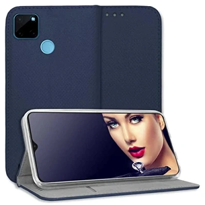 Abbildung von mtb more energy® Klapphülle Smart Magnet kompatibel mit Realme C21 Y, C21Y, C25Y (6.5&#039;&#039;) blau Bookstyle Schutz Tasche Hülle Wallet Case