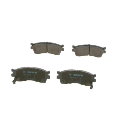 Abbildung von BOSCH 0 986 494 144 Bremsbelagsatz Low Metallic mit akustischer Verschleißwarnung Anti Quietsch Blech, Montageanleitung KIA: SHUMA 2
