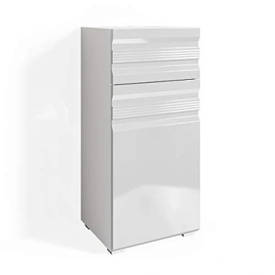 Abbildung von Vicco Midischrank Freddy, Weiß Hochglanz, 36 x 79 cm