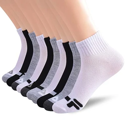 Abbildung von FILA Damen Knöchelsocken Quarter Socken, Mehrfarbig (10er Pack), Einheitsgröße