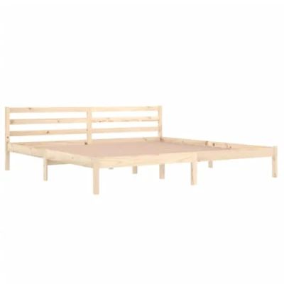 Abbildung von vidaXL Massivholzbett Bettgestell Bett Doppelbett Holzbett Bettrahmen Lattenrost Schlafzimmerbett Schlafzimmermöbel Kiefer 200x200cm