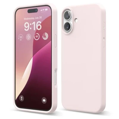 Abbildung von elago Premium Liquid Silikon Hülle Kompatibel mit iPhone 16 Plus Hülle, Ganzkörper Handyhülle, Stoßfest, Schlanke Kratzfester weicher Mikrofaser Innenfutter, 6.7 Zoll (Lovely Rosa)