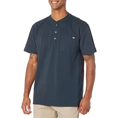 Abbildung von Dickies Herren Heavyweight Henley, Dunkles Marineblau, XX Large Hoch