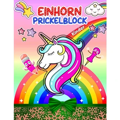 Abbildung von Prickelblock Einhorn Kinder: Prickelset Kinder Prickelbilder set zu Prickeln Und Ausmalen Für Ab 5 7 Prickel Lerne Schneiden, Legen, Mädchen