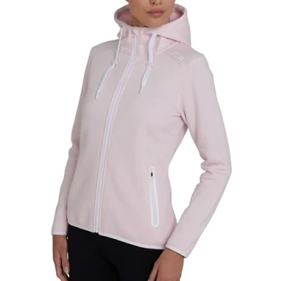 Abbildung von TCA Damen Revolution Hoodie, Sweatjacke mit Kapuze und Reißverschlusstaschen Rosa, L