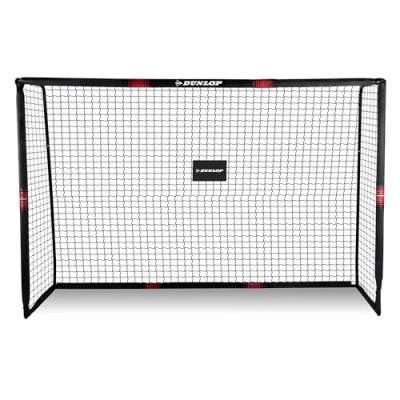Abbildung von Dunlop Fußballtor Fussballtor 300 x 200 120 cm Fußball Tor Fussballtore für Garten Kinder und Erwachsene Fussball Trainingszubehör Innen Außen Metall Schwarz/Rot