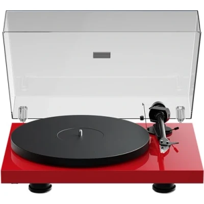 Abbildung von Pro Ject Debut Evo 2, Audiophiler Plattenspieler der nächsten Generation mit Carbon Tonarm und elektronischer Geschwindigkeitsumschaltung, Made in Europe (Rot Hochglanz)