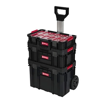 Abbildung von XL Werkzeugtrolley, Werkstattkoffer Set, Werkstattwagen Set ausQ Brick Serie mit viel Zubehör! B x T H in cm: 53 38 98 cm ! (Set 5)