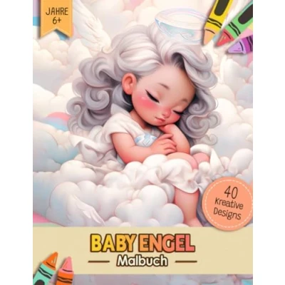Abbildung von Baby Engel Malbuch: Niedliche Kawaii Kleine Ausmalbuch Malvorlagen Für Erwachsene, Jugendliche Und Kinder Lustiges Stressabbau &amp; Entspannung Geschenk Männer, Frauen, Mädchen Senioren