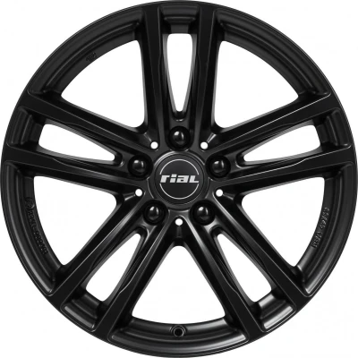 Abbildung von RIAL 5 loch 18Zoll 112mm Alufelge X10 MattSchwarz / Poliert 80830W64 Felge
