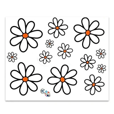 Abbildung von 4R Quattroerre.it 8070 Aufkleber Blumen Gänseblümchen, 14 x 16 cm