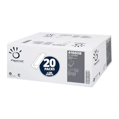 Abbildung von Papernet® Papierhandtuch Papernet Papierhandtücher 421576, 5000 Blatt, 1 lagig V Falz