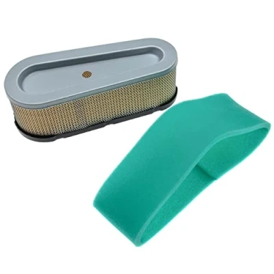 Abbildung von vhbw Filterset (1x Papierfilter, 1x Schaumfilter) Ersatz für Briggs &amp; Stratton 272477S, 493910, 691667 Rasentraktor