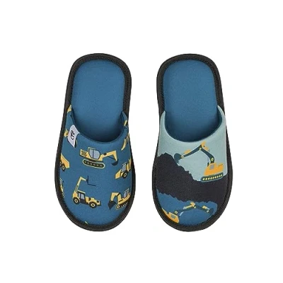 Abbildung von Dedoles Hausschuhe Damen Herren &amp; Kinder Memory Foam viele lustige Designs Einhorn Musik Regenbogen Comics Spiele Geschenk, Farbe: Bagger, Gr.: 30 31 EU