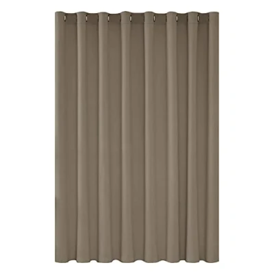 Abbildung von Deconovo Vorhänge Verdunklungsgardine Ösen Thermovorhang Blickdicht Schlafzimmer Wohnzimmer, 242x254 cm(HöhexBreite), Taupe, 1 Stück
