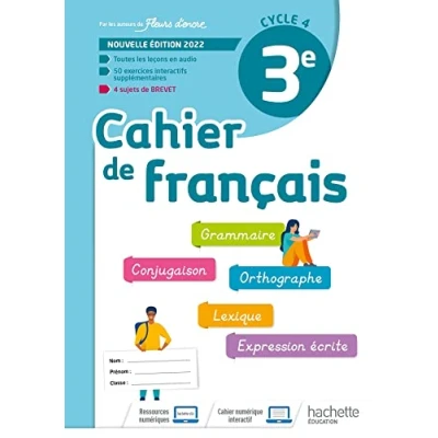 Abbildung von cahier de Français cycle 4/3e d&#039;activités Ed. 2022