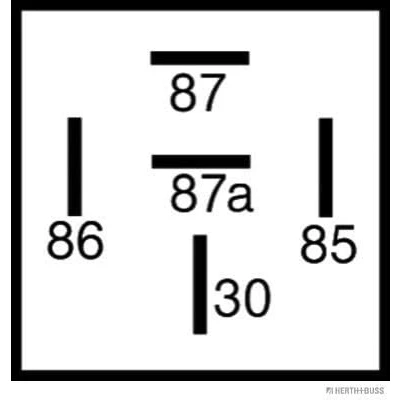 Abbildung von HERTH+BUSS ELPARTS 75613197 Relais, Arbeitsstrom VOLKSWAGEN: GOLF 1, TRANSPORTER 4 Bus, 3, MERCEDES BENZ: ML Klasse, B A Klasse