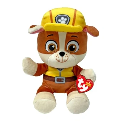 Abbildung von TY Rubble Paw Patrol Weiches Plüschtier für Kinder, Kuschelteddy, Sammlerstück Stofftier, Beanie Babies Serie, Regular