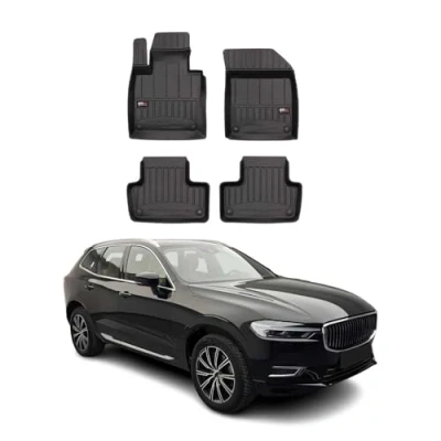 Abbildung von OMAC Gummi Fußmatten kompatibel mit Volvo XC60 2017 2024 Premium TPE Automatten