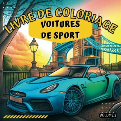 Abbildung von Livre de coloriage voitures sport: Cahier voiture Pour les adultes et enfants à partir 5 ans 40 dessins uniques colorier