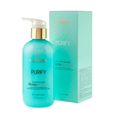 Abbildung von Pure Mineral Nährende Körperlotion mit Arganöl Feuchtigkeit und Revitalisierung Für alle Hauttypen Ohne Silikone, Sulfate, Parabene 250ml