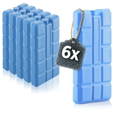 Abbildung von com four® 6X Kühlakku in blau Kühlelemente für Kühlbox und Kühltasche Kühlakkus Haushalt Freizeit