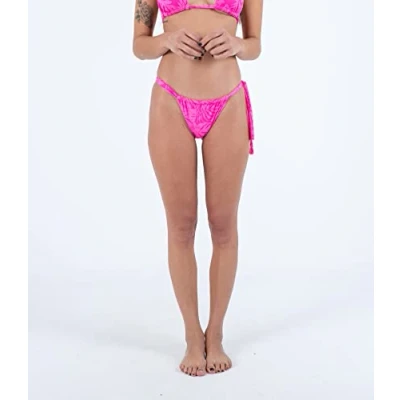 Abbildung von Hurley Damen Jungle Walk Cheeky Soft Tie Bikinihöschen, Pink Punch, M