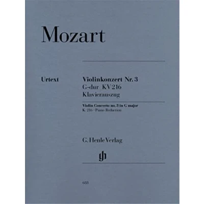 Abbildung von Konzert 3 G Dur KV 216 Vl Orch. Violine, Klavier: Instrumentation: Violin and Piano, Concertos (G. Henle Urtext Ausgabe)