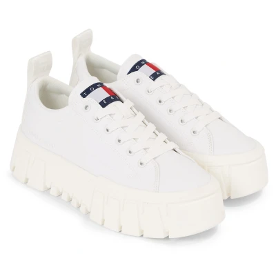 Abbildung von Tommy Jeans Plateausneaker &quot;TJW VULC FLATFORM LC&quot;, mit markanter Plateausohle, Freizeitschuh, Halbschuh, Schnürschuh