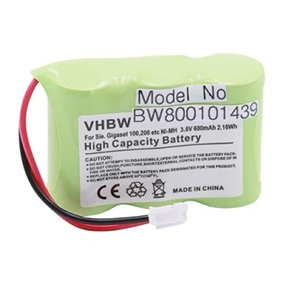 Abbildung von vhbw Akku 600mAh (3.6V) kompatibel mit schnurlos Festnetz Telefon Philips Icana 5260, 5550, TD 9220, TD5100 Ersatz für C39453 Z5 C193, HSC22, u.a..