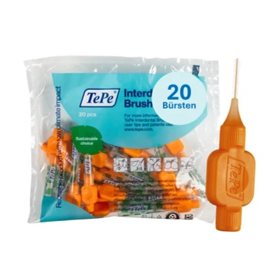 Abbildung von TePe Interdentalbürsten Original Zahnreinigungsstäbchen aus Schweden, Effiziente Zahnpflege, ISO Größe 1, 20 Stk.