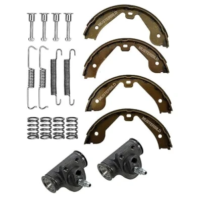 Abbildung von ATEC Germany Bremsensatz Hinterachse inkl. 4x Bremsbacken für Trommelbremse 1x Montagesatz 2x Radbremszylinder Kompatibel mit CHEVROLET MATIZ (M200, M250), SPARK, DAEWOO (M100, M150)