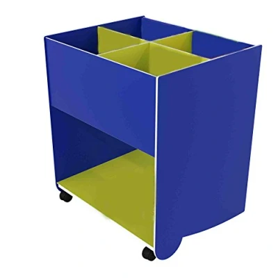 Abbildung von Paperflow Schulbuchkasten Kunststoff groß blau/gelbgrün