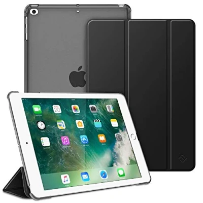 Abbildung von Fintie Hülle für iPad 9.7 Zoll 2018/2017 Ultradünn Schutzhülle mit transparenter Rückseite Abdeckung Cover Auto Schlaf/Wach 9.7&quot; 6. Generation / 5. Generation, Schwarz