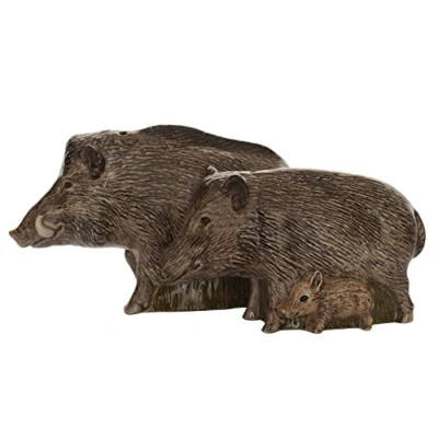 Abbildung von Quail Ceramics Wild Boar Salt and Pepper Pots