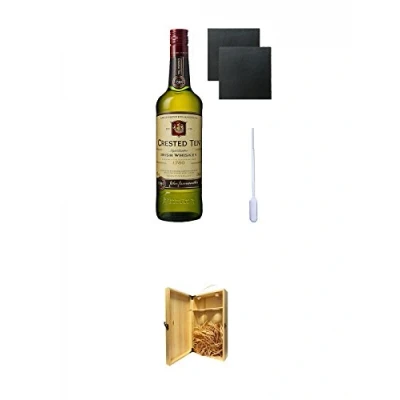Abbildung von Jameson Crested Ten Irish Whiskey 0,7 Liter + 2 Glencairn Gläser 1a Whisky Holzbox für Flaschen mit Hakenverschluss