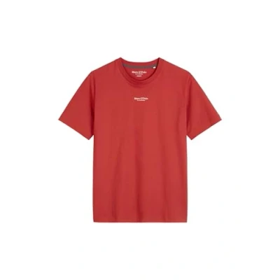 Abbildung von Marc O&#039;Polo Herren T Shirt aus Bio Baumwolle Regular Fit, Rot (Tall Poppy), L