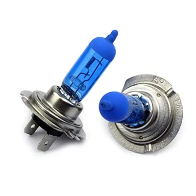 Abbildung von INION 2x H7 12V 55W Halogen Birne in Xenon Look Licht Leuchten Lampe Blau Weiß