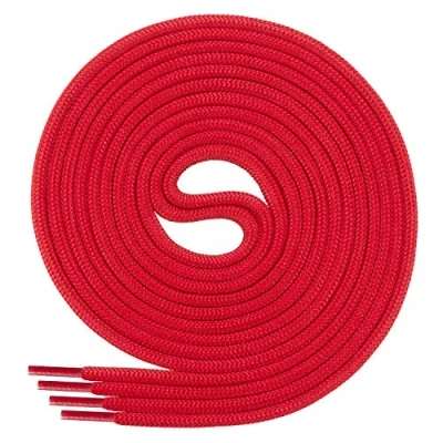 Abbildung von Di Ficchiano Schnürsenkel rund, Rundsenkel für Business und Lederschuhe, reißfester Allroundsenkel, ø 3mm Farbe rot Länge 100cm